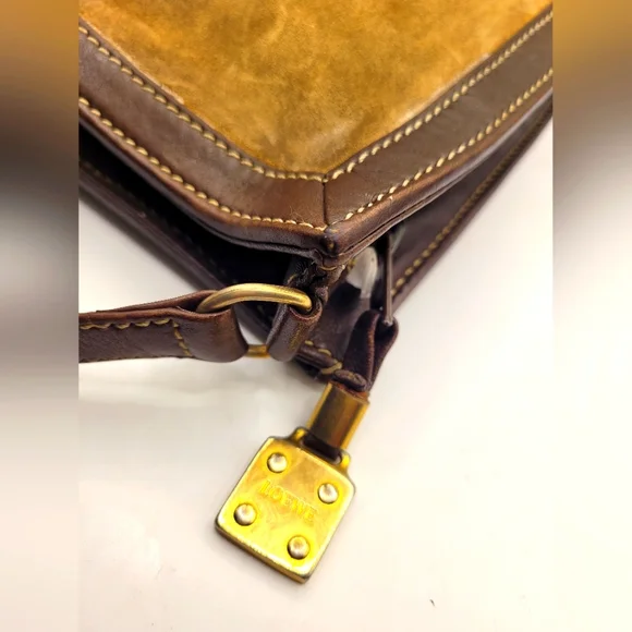 Loewe Vintage Suede Leather Pouch Bag